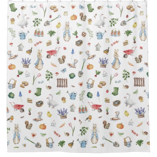 ウサギ シャワーカーテン (正面)