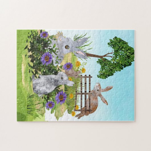 ウサギ ジグソーパズル (横)