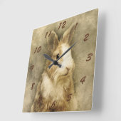  ウサギ スクエア壁時計 (傾斜)