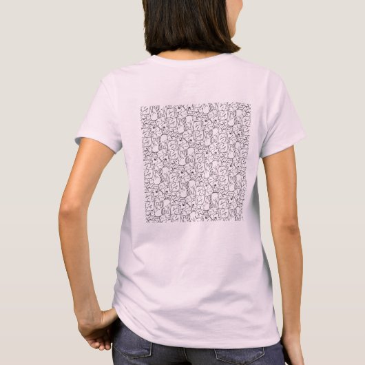ウサギ・タイルのテセレーション(AL) Tシャツ (裏面)
