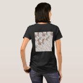 ウサギ・タイルのテセレーション（WBGL_BW） Tシャツ (裏面フル)