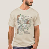 ウサギ・タイルのテセレーション(WBGL) Tシャツ (正面)