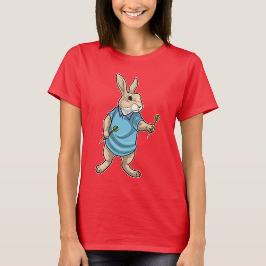 ウサギ ダーツ Tシャツ (正面)