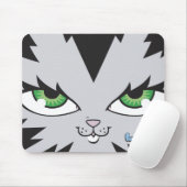 ウサギ+ネコ+顔 マウスパッド (マウス)