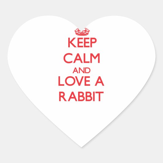ウサギ ハートシール (正面)