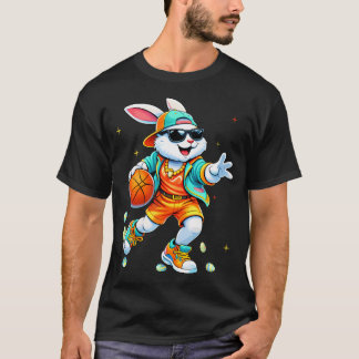 ウサギ バスケットボール イースター メンズ ボーイ キッズ おもしろTシャツ Tシャツ