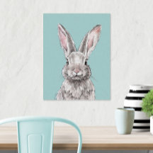 ウサギ バニー 動物 アート 水彩画 かわいい 春