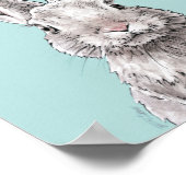 ウサギ バニー 動物 アート 水彩画 かわいい 春 ポスター (角)