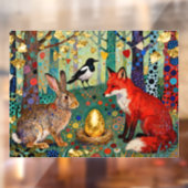 ウサギ、ヒヨドリ、キツネと「金のガチョウの卵」 ウィンドウサイン (シート2)