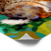 ウサギ、ヒヨドリ、キツネの『森の秘密』 ポスター (角)