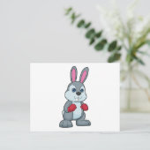 ウサギ ボクシング ボクサー ボクシンググローブ ポストカード (スタンド正面)