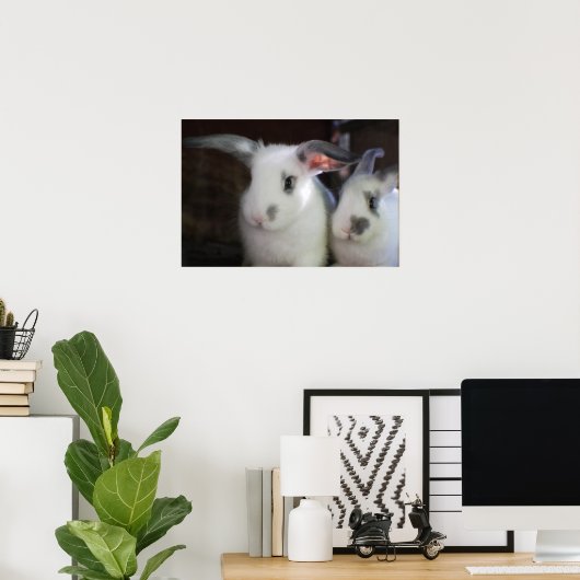 ウサギ ポスター (ホームオフィス)