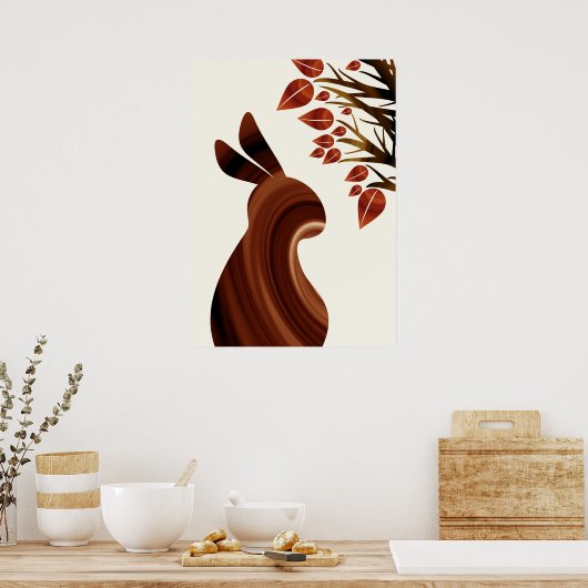 ウサギ ポスター (キッチン)