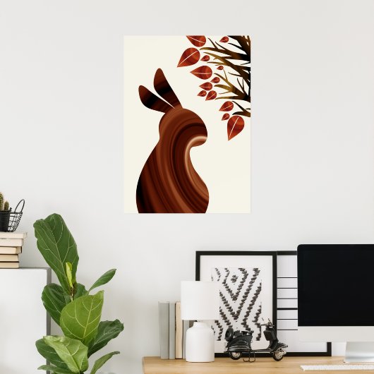 ウサギ ポスター (ホームオフィス)