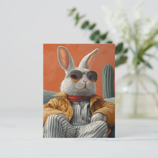 ウサギ ポストカード (スタンド正面)