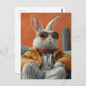 ウサギ ポストカード (正面/裏面)