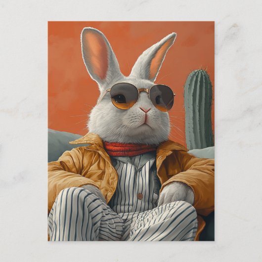 ウサギ ポストカード (正面)
