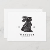 ウサギ ポストカード (正面/裏面)