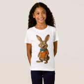 ウサギ ユニセックス 子供Tシャツ Tシャツ (正面フル)