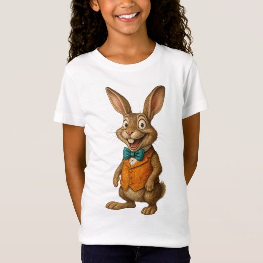 ウサギ ユニセックス 子供Tシャツ Tシャツ (正面)