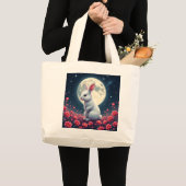 ウサギ ラージトートバッグ (正面(商品))