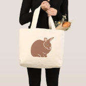 ウサギ ラージトートバッグ (正面(商品))