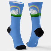 ウサギ&レインボークルーソックス ソックス (傾斜あり)