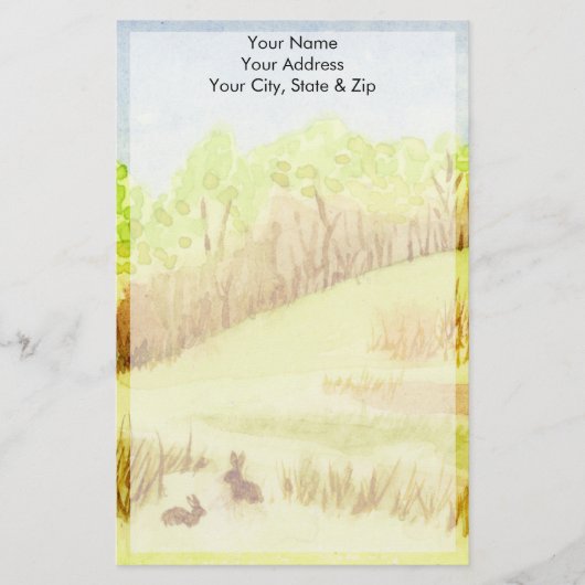 ウサギ 便箋 (正面)