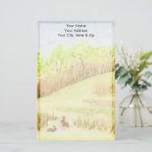 ウサギ 便箋 (スタンド正面)