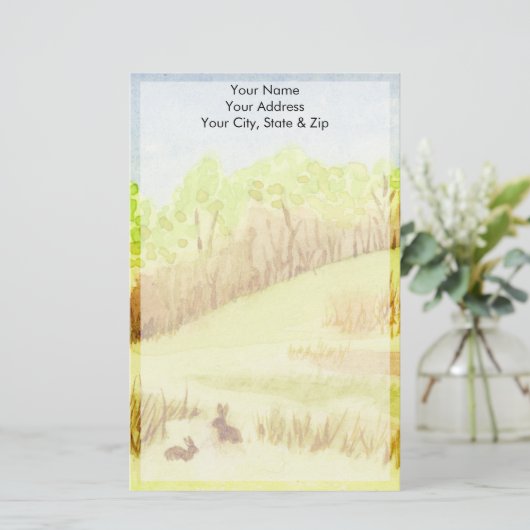 ウサギ 便箋 (スタンド正面)