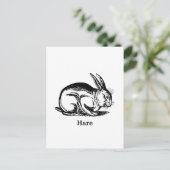 ウサギ（兎） ポストカード (スタンド正面)