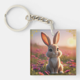 ウサギ〔占星術の〕十二宮図標識 キーホルダー