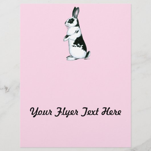 ウサギ：白黒 チラシ (正面)