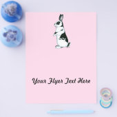 ウサギ：白黒 チラシ (シングル)