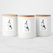 ウサギ：白黒 フードラベル (ボトル)