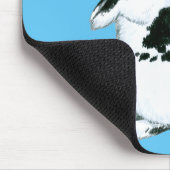 ウサギ:白黒 マウスパッド (コーナー)