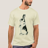 ウサギ：白黒 Tシャツ (正面)