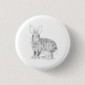 ウサギ 缶バッジ (正面)