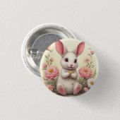 ウサギ 缶バッジ (正面&裏面)