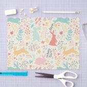 ウサギ、自然、春色、イースターのよいヒップスター 薄葉紙 (クラフト)