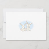 ウサギ+風船 性別発表招待状 招待状 (裏面)