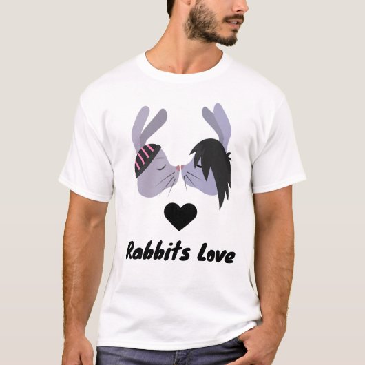 ウサギTシャツを愛する Tシャツ (正面)