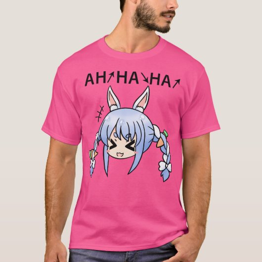 ウサダペコラチビ(小さくかわいく書いた感じ) Tシャツ (正面)