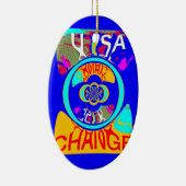 ウサチェンジビューティフルアメージング文字引用文デザイン セラミックオーナメント (右)