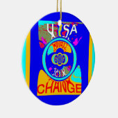 ウサチェンジビューティフルアメージング文字引用文デザイン セラミックオーナメント (右)