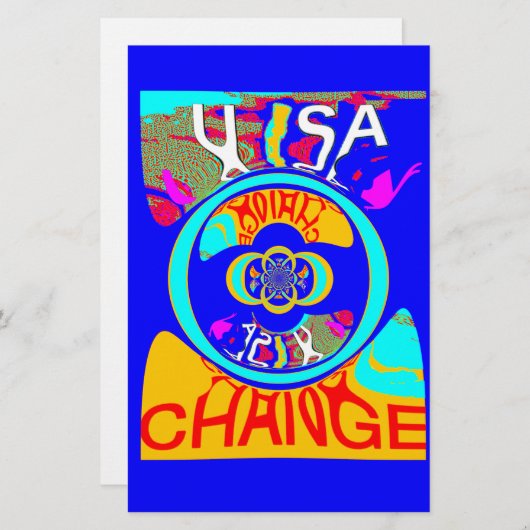 ウサチェンジビューティフルアメージング文字引用文デザイン 便箋 (正面/裏面)