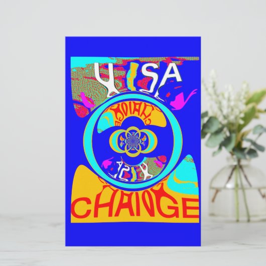 ウサチェンジビューティフルアメージング文字引用文デザイン 便箋 (スタンド正面)