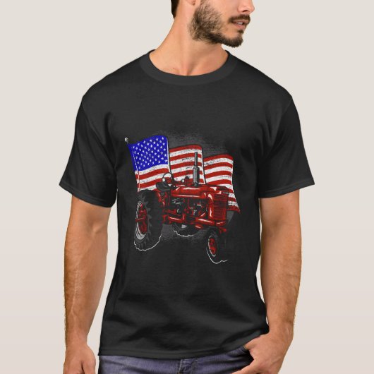 ウサフラグトラクター農家 Tシャツ (正面)