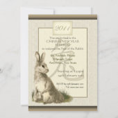 ウサ中国のギの年 招待状 (裏面)