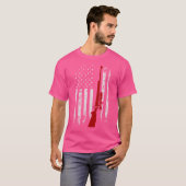 ウサ動揺してシカ狩りライフルハンター Tシャツ (正面フル)